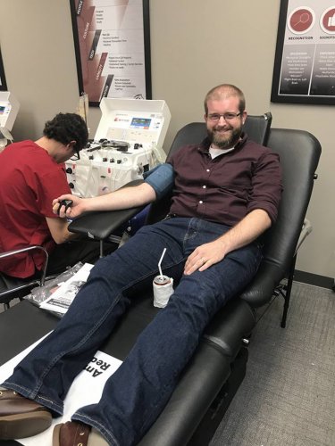 Donating blood to the American Red Cross